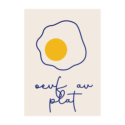 Kitchen Wall Art Poster – Bon Appétit Minimalist Typography Print