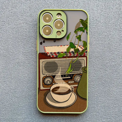 Retro Cat Vinyl Record iPhone Case – Aesthetic Cozy Cover