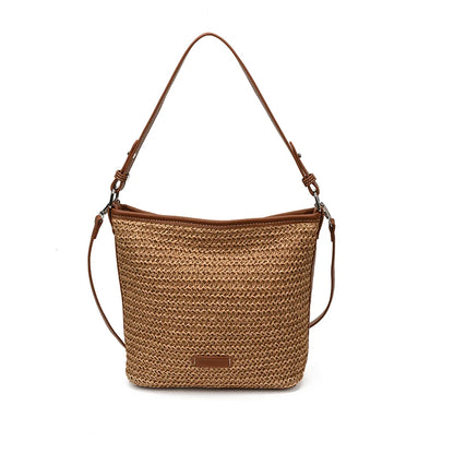Raffia Crochet Straw Crossbody Bag for Women