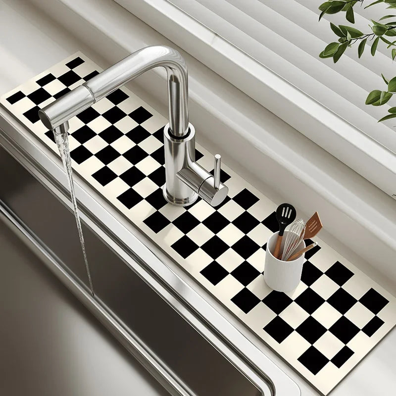 Diatomaceous Earth Sink Drain Mat – Absorbent Kitchen Faucet Mat