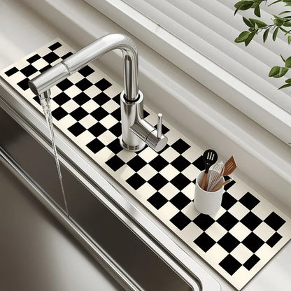 Diatomaceous Earth Sink Drain Mat – Absorbent Kitchen Faucet Mat