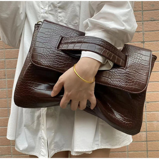 Fashion New Storage Bag Document Bagluxury Crocodile Pattern