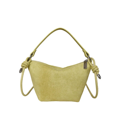 Retro Suede Mini Shoulder Bag – Women's Top Handle Handbag