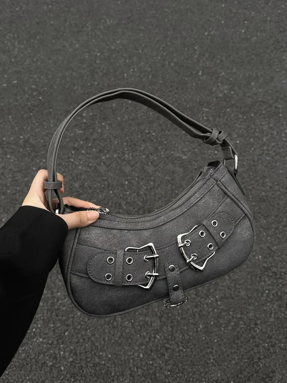 Sweet Cool Denim Grey Women Y2k Grunge Hot Girls Casual Handbag