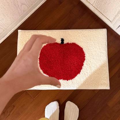 Apple Bath Mat – Soft Plush Non-Slip Bathroom Rug