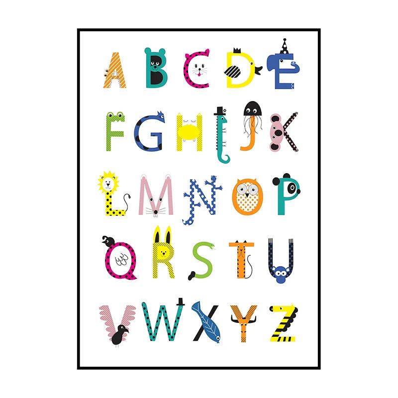 Dinosaur Alphabet Poster – Kids ABC Wall Art Print
