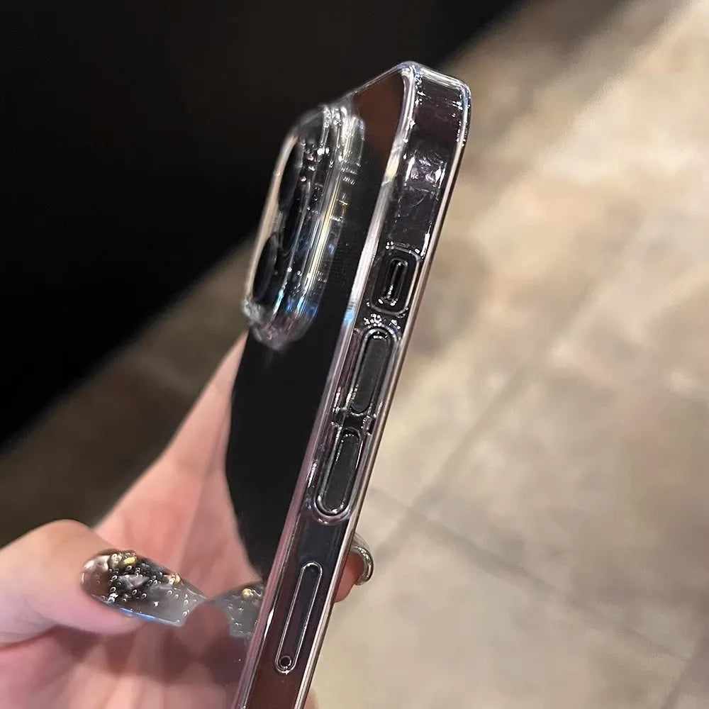 Crystal Clear Hard PC Case for iPhone 11–17 Series