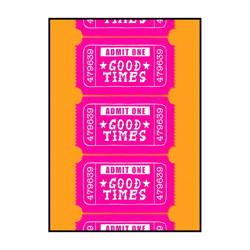 Shower Karaoke Admit One Poster – Funny Retro Bathroom Wall Art
