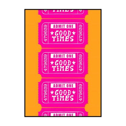 Shower Karaoke Admit One Poster – Funny Retro Bathroom Wall Art