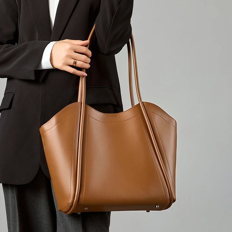 Women's Cowhide Genuine Leather Tote Bag