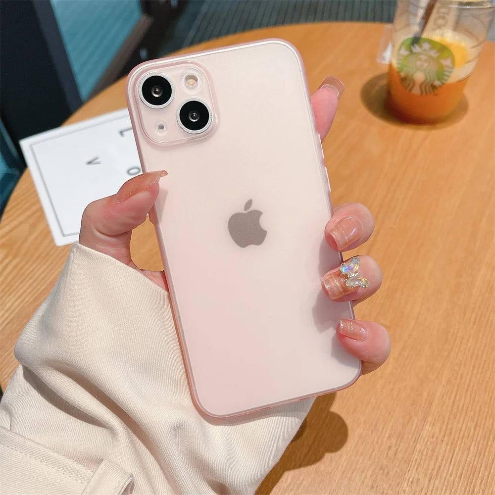 Ultra-Thin Matte TPU Case for iPhone 11–16 Series