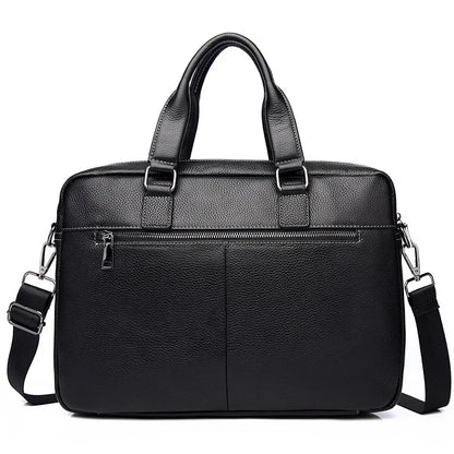Genuine Leather Men's Briefcase – Business Shoulder Messenger Bag