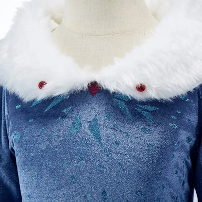 Girls Elsa Princess Dress Snow Queen Costume
