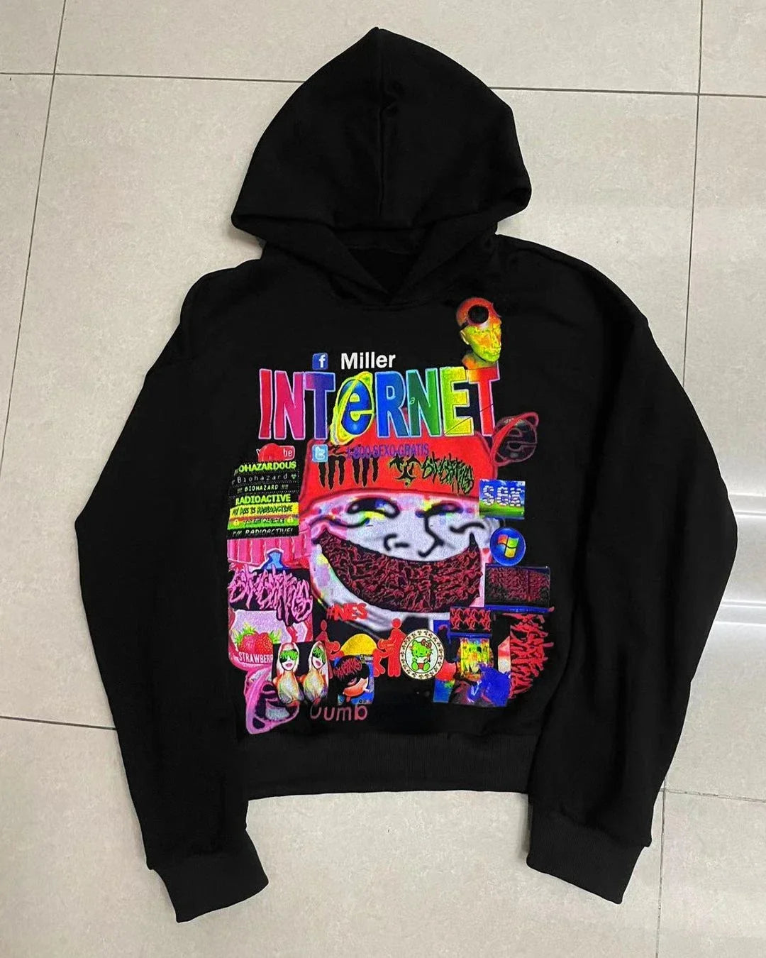 Gothic Graphic Hoodie Women Harajuku Goth Streetwear Sweatshirt
