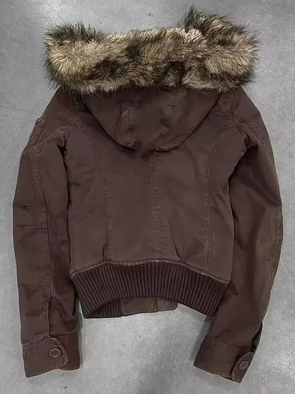 Women's Hooded Winter Jacket – Fur-Lined Fleece & Denim Styles