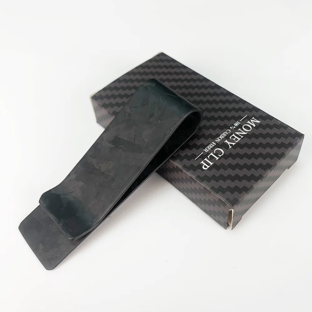 Real Carbon Fiber Money Clip with Card Holder – 22mm