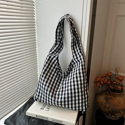 Korean Vintage Plaid Underarm Bags