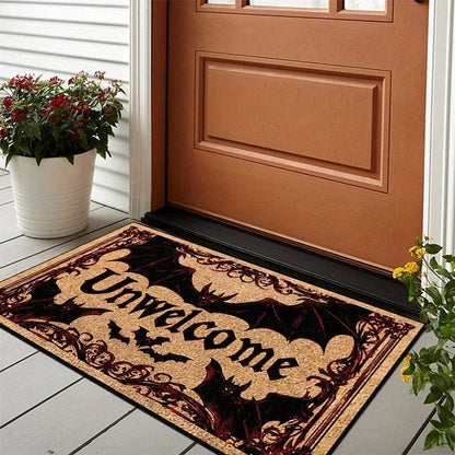 Halloween Doormat – Spooky Bat Unwelcome Front Door Mat