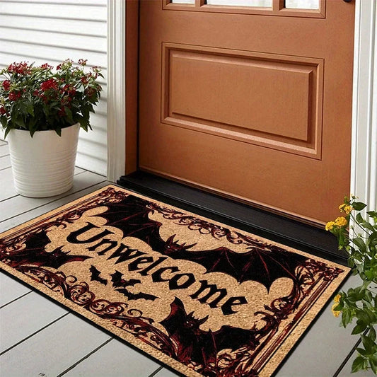 Halloween Doormat – Spooky Bat Unwelcome Front Door Mat