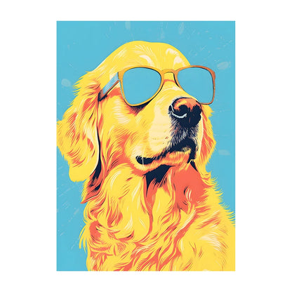 Corgi Wearing Sunglasses Poster Funny Dog Canvas Painting Print Wall Art Picture Living Room Cuadros