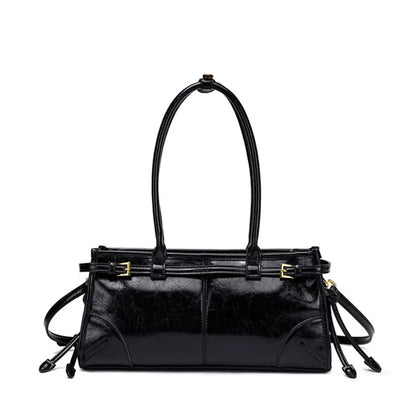 Soft Lux Boston Style Women S Motorcycle Crossbody Shoulder Bag Layered Oil Wax Leather Single Strap