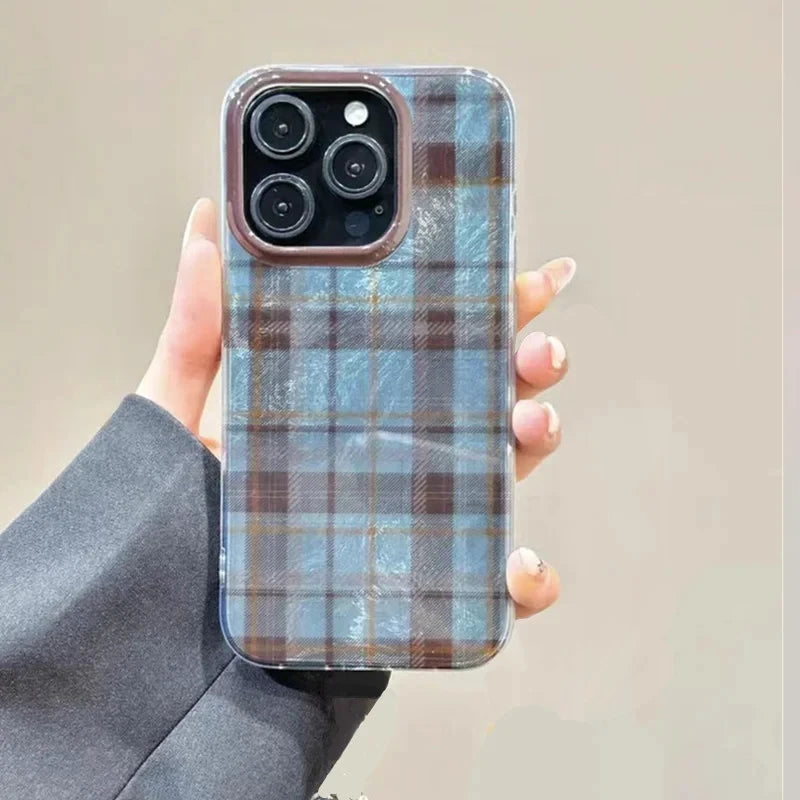Color Block Plaid iPhone Case – Dopamine Checkerboard for iPhone 11–17 Pro Max Air 16e