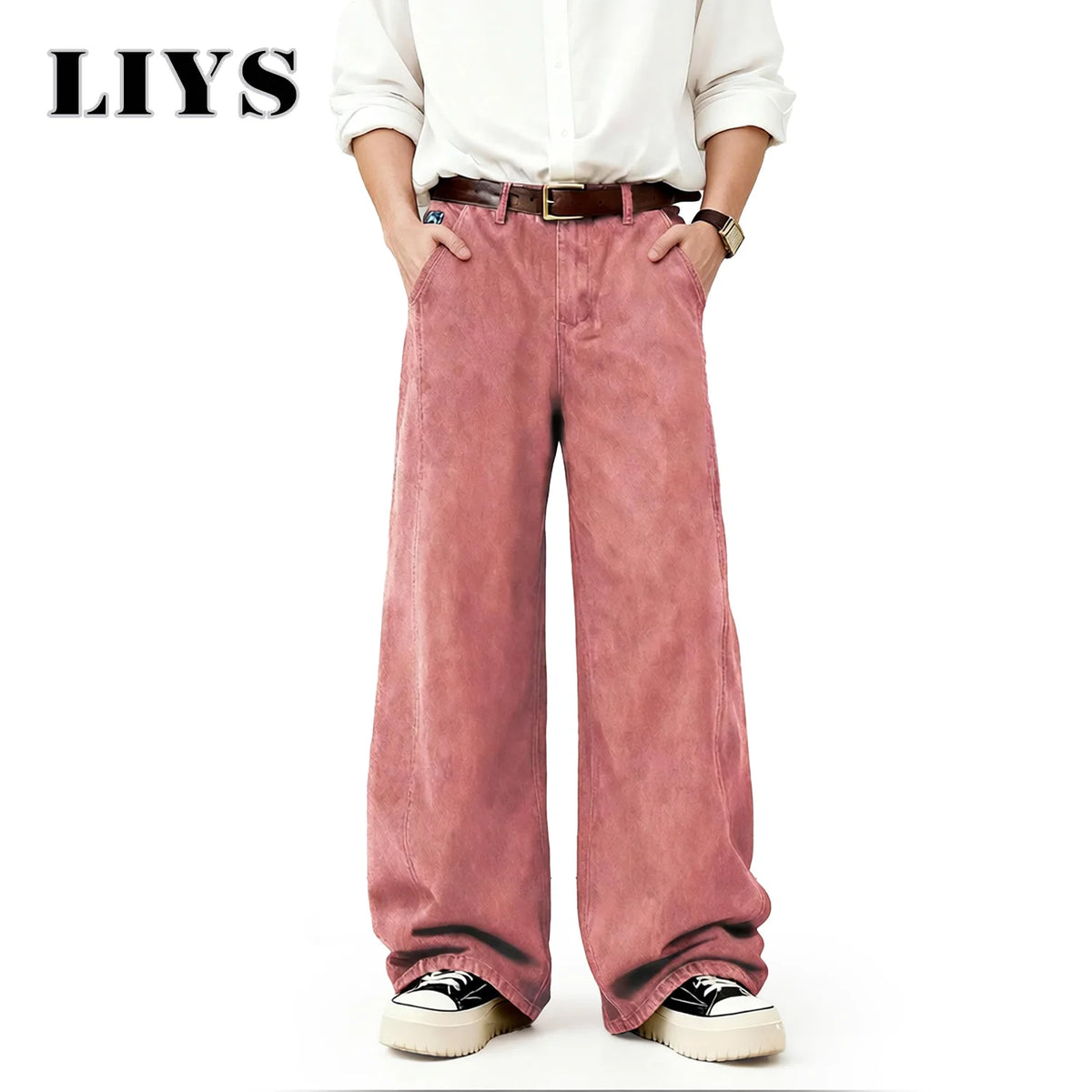 Men's Baggy Wide Leg Jeans – Retro Streetwear Denim