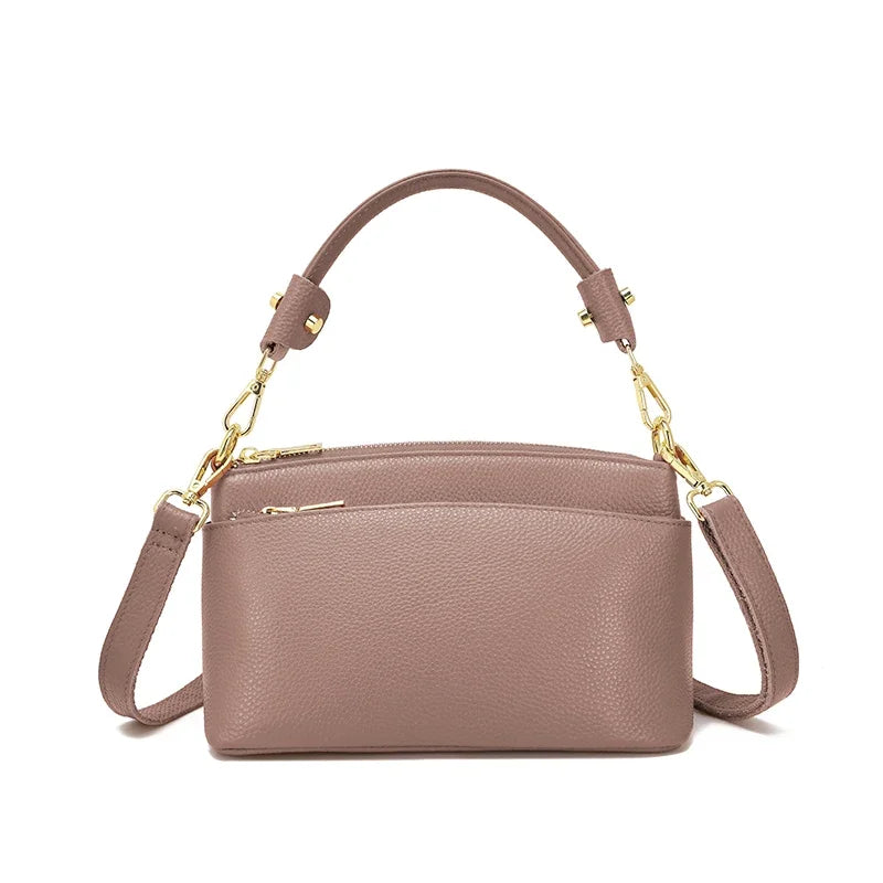 Women Cowhide Genuine Leather Shoulder Bag