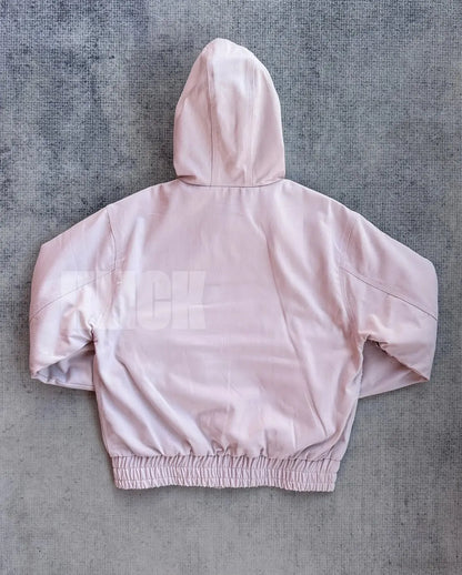 Harajuku Cherry Blossom Zipper Hoodie Jacket – Women's Street Style