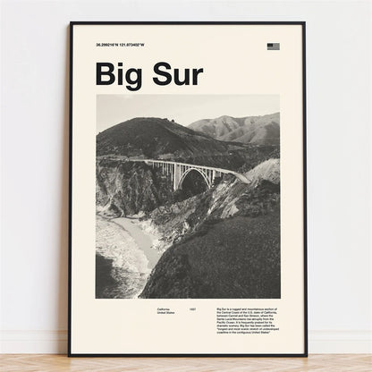 Retro City Poster – Mid-Century Modern Wall Art Print