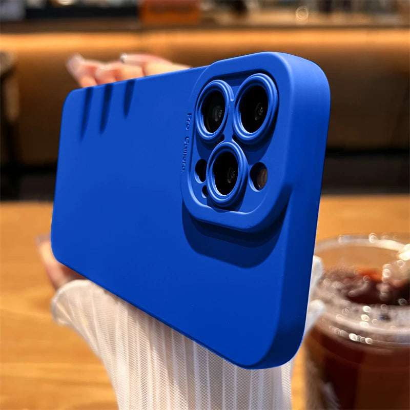 Matte Silicone iPhone Case with Camera Lens Protection