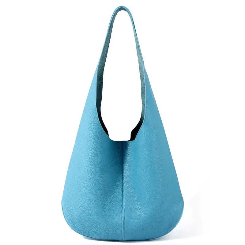 Women's Genuine Leather Hobo Shoulder Bag – Soft Retro Luxury