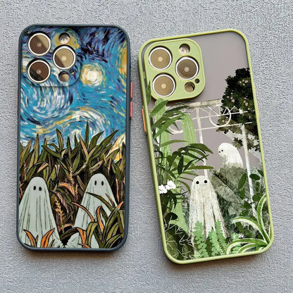 Ghost iPhone Case – Shockproof Cute Strawberry Garden Design