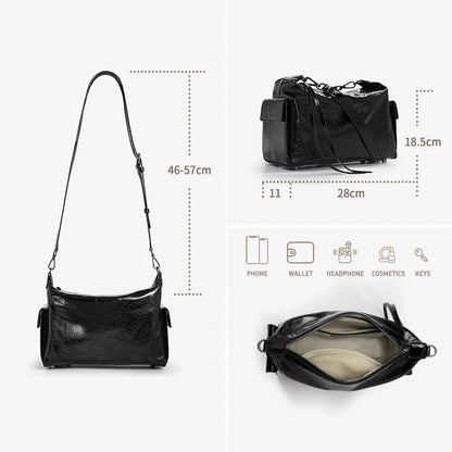 Genuine Leather Large Tote Crossbody Shoulder Bag – Unisex