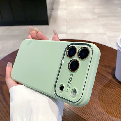 Liquid Silicone iPhone Case with Camera Lens Protection – iPhone 12–17 Series