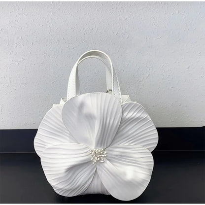 French Petal Flower Handbag Holiday Seaside Leather
