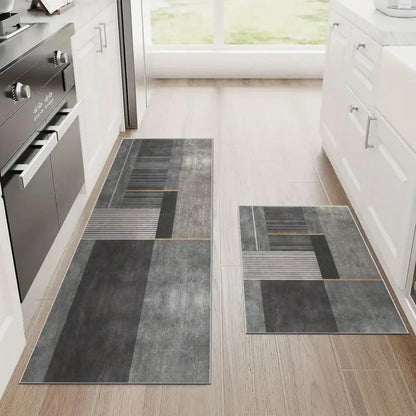 Minimalist Grey Door Mat – Non-Slip, Dirt Resistant Entrance Rug
