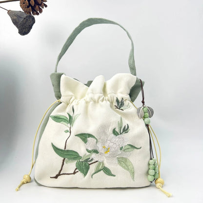 Chinese Style Retro Flower Embroidery Crossbody Top-handle Bags
