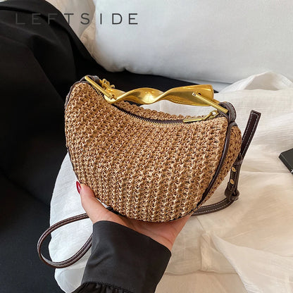 Straw Weave Crossbody Bag – Luxury Small Summer Bag for Women