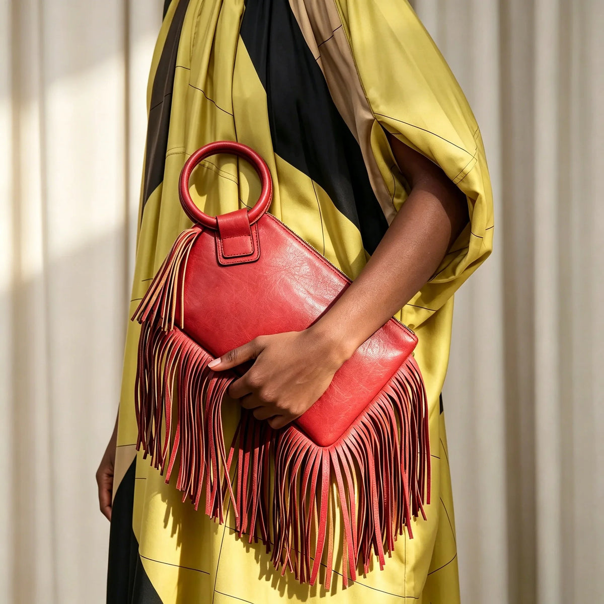 Vintage Y2K Fringed Clutch Handbag