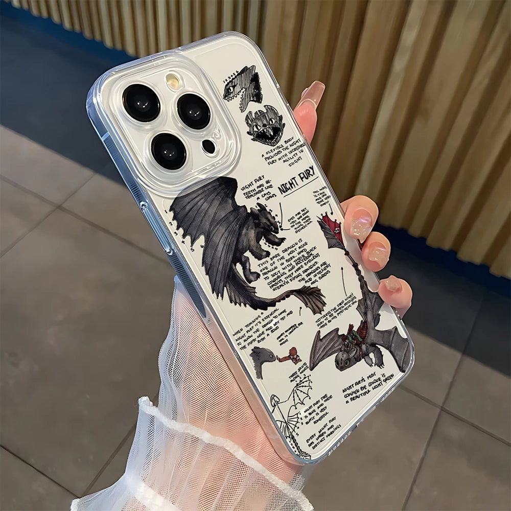 Toothless Night Fury Dragon Clear iPhone Case