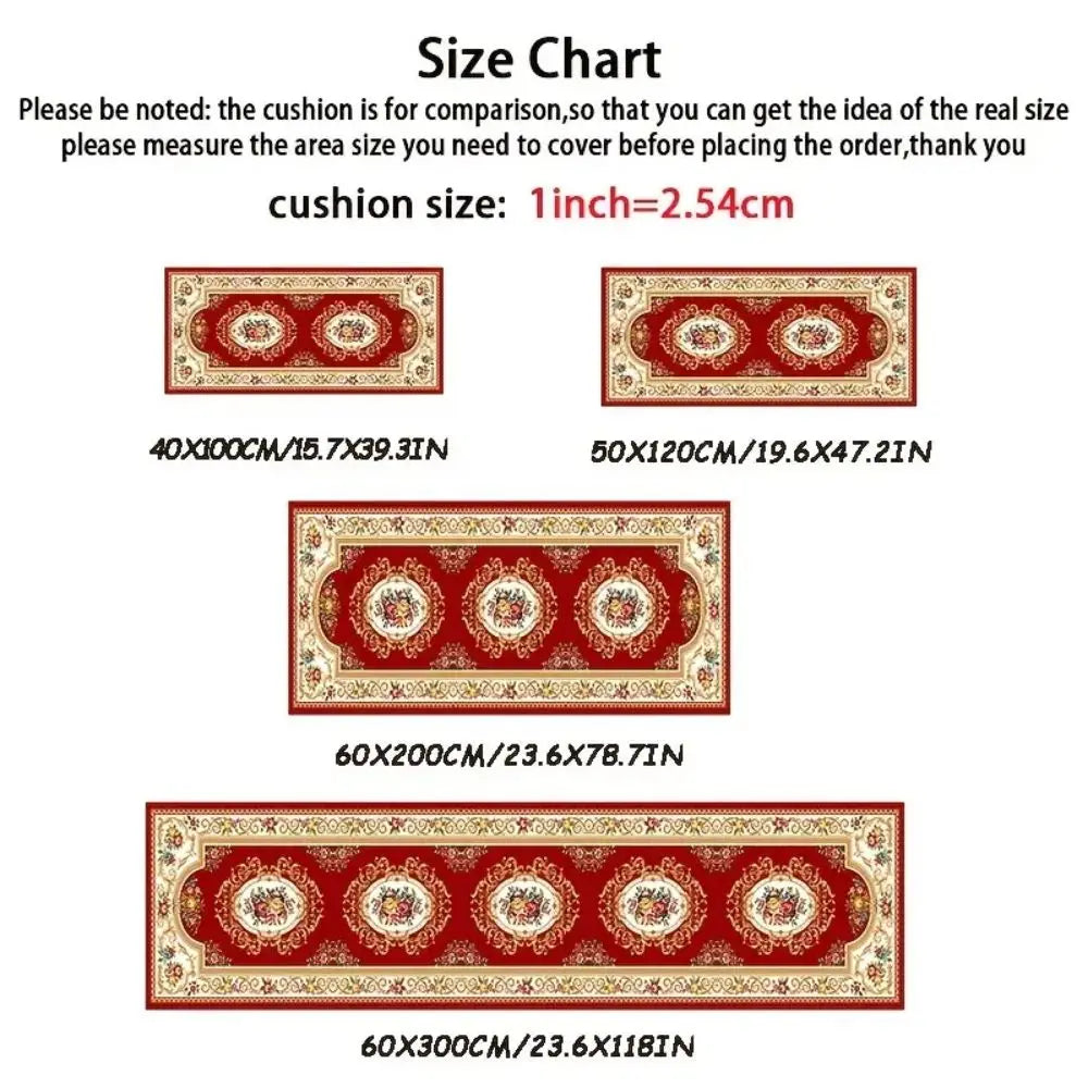 Vikama Retro Kitchen Hallway Runner Rugs Sofa Cushion Bedroom Bedside Floor Mat Non-Slip Washable