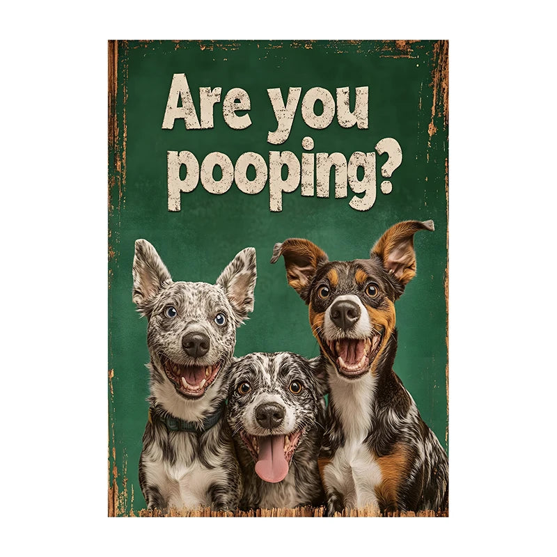 Funny Cow Poster – Are You Pooping? Farm Animal Bathroom Art