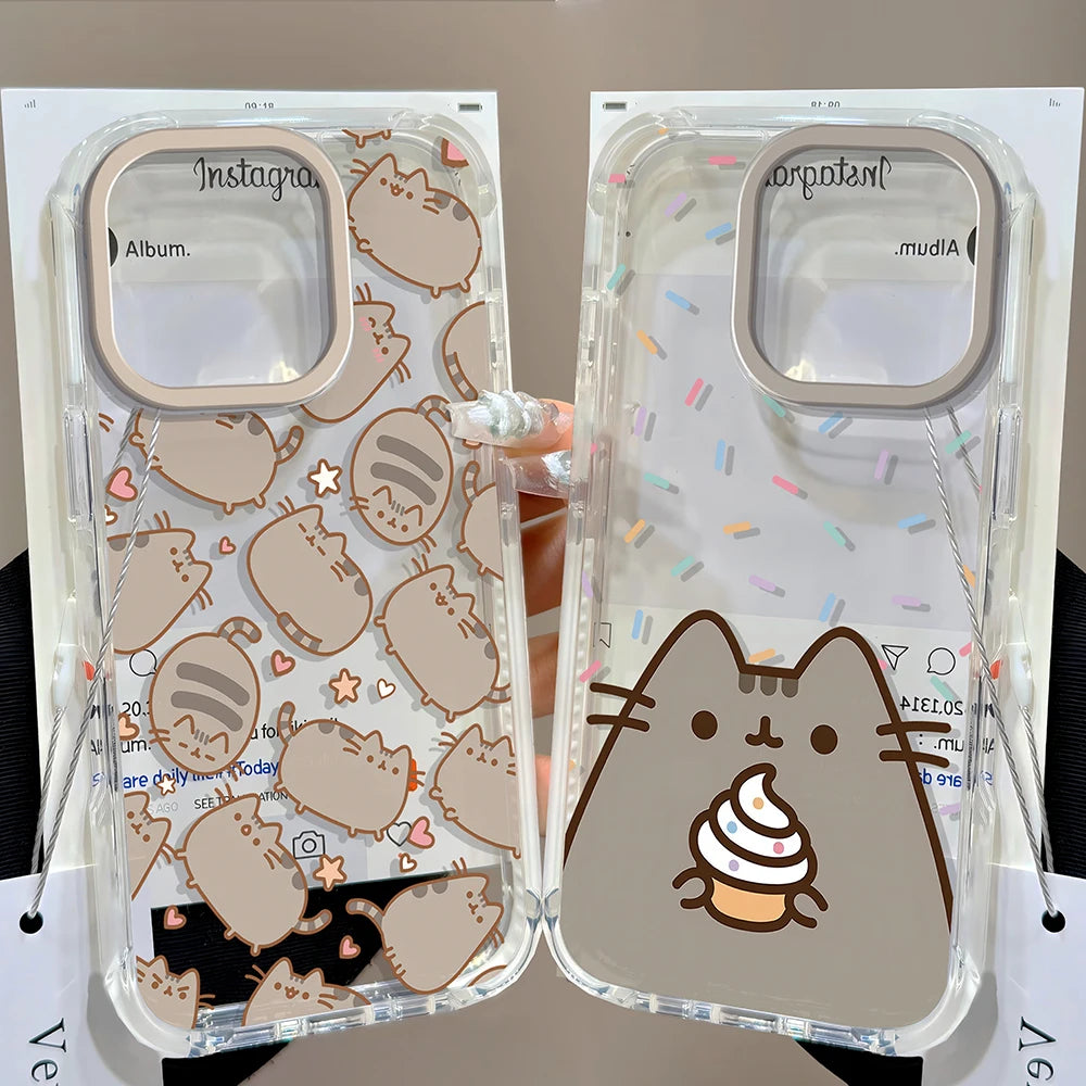 Pusheen Cat Clear Phone Case for Samsung Galaxy A-Series