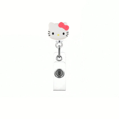 Sanrio Cat Retractable Badge Reel Keychain