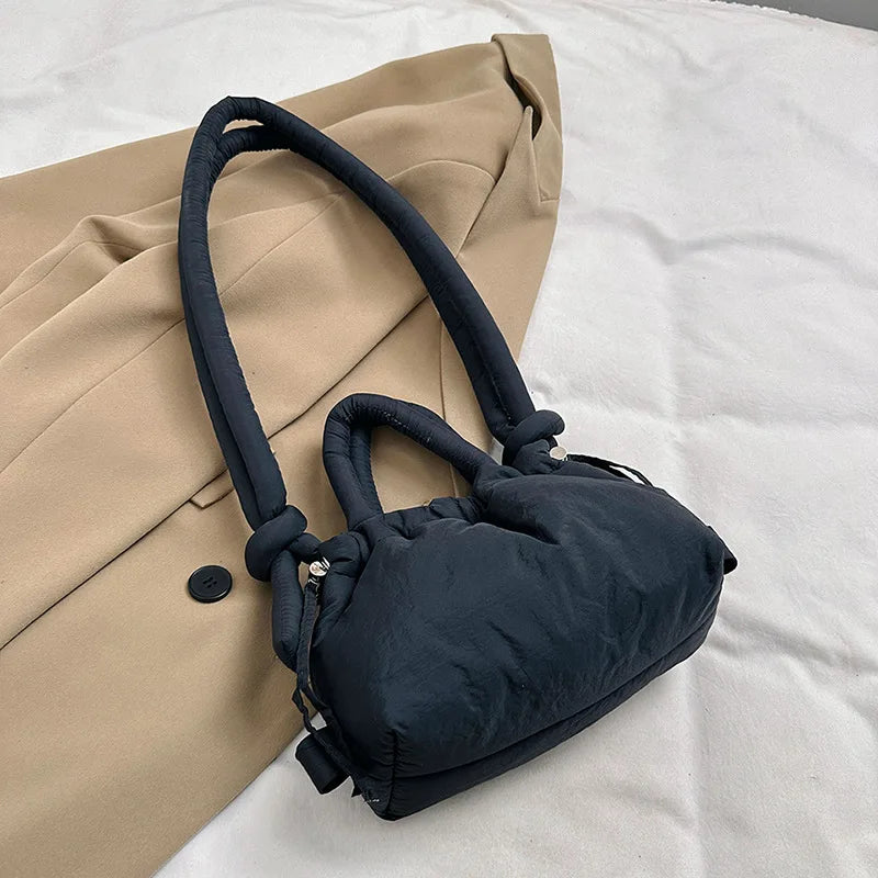 Puffer Tote Bag – Women's Padded Nylon Shoulder Bag