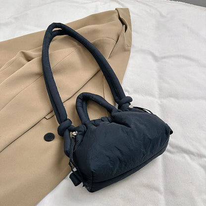 Puffer Tote Bag – Women's Padded Nylon Shoulder Bag
