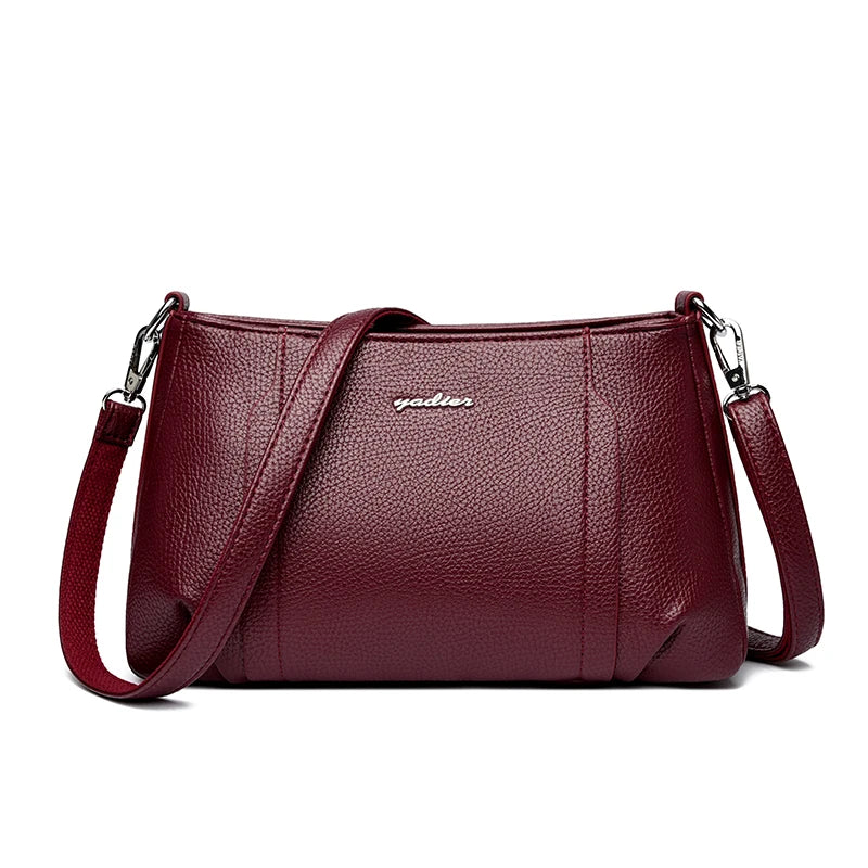 Genuien Brand Top Quality Soft Leather Female Elegant Crossbody Shoulder Bags