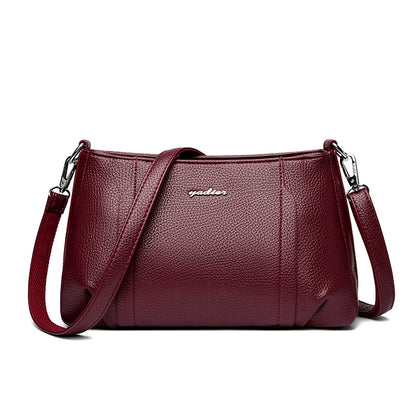 Genuien Brand Top Quality Soft Leather Female Elegant Crossbody Shoulder Bags