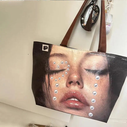 Brand Portrait Print Tote Bag